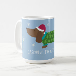 Dachshund Durch Den Schnee Illustriert Kaffeetass Kaffeetasse