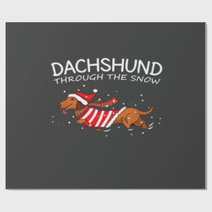 Dachshund Durch Den Schnee Lustiger Hund Weihnacht Geschenkpapier