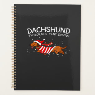 Dachshund Durch Den Schnee Lustiger Hund Weihnacht Planer