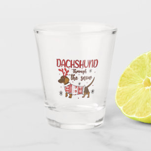 Dachshund Durch Den Schnee Weihnachten Hunde Liebh Schnapsglas