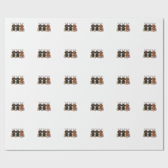 Dachshund Easter T-Shirt Geschenkpapier (Flach)