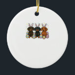 Dachshund Easter T-Shirt Keramik Ornament<br><div class="desc">Dachshund Easter T-Shirt</div>