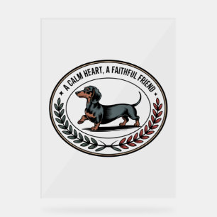 Dachshund Ein ruhiges Herz, ein treuer Freund Acrylschild