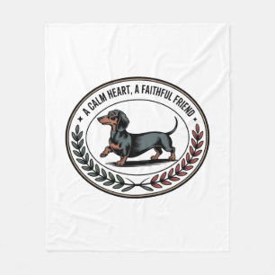Dachshund Ein ruhiges Herz, ein treuer Freund Fleecedecke