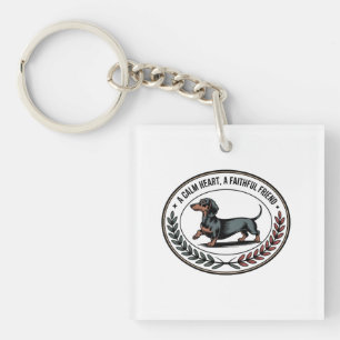Dachshund Ein ruhiges Herz, ein treuer Freund Schlüsselanhänger