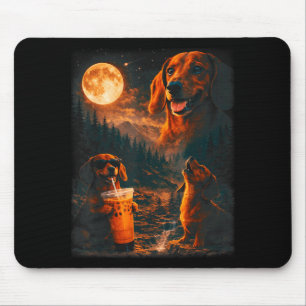 Dachshund Eisgetränk Kaffee Liebhaber heulend drei Mousepad