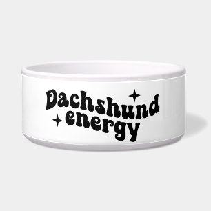 Dachshund Energy Keramik-Hundefutter-Schale Napf
