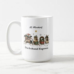 Dachshund-Express-Weihnachtsbecher Kaffeetasse