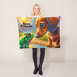 DACHSHUND FLEECEDECKE