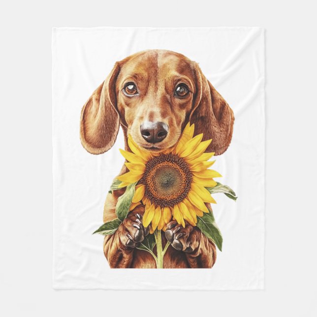 Dachshund Fleecedecke (Vorderseite)