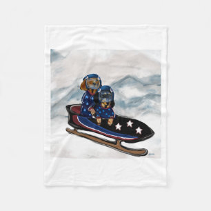 DACHSHUND FLEECEDECKE