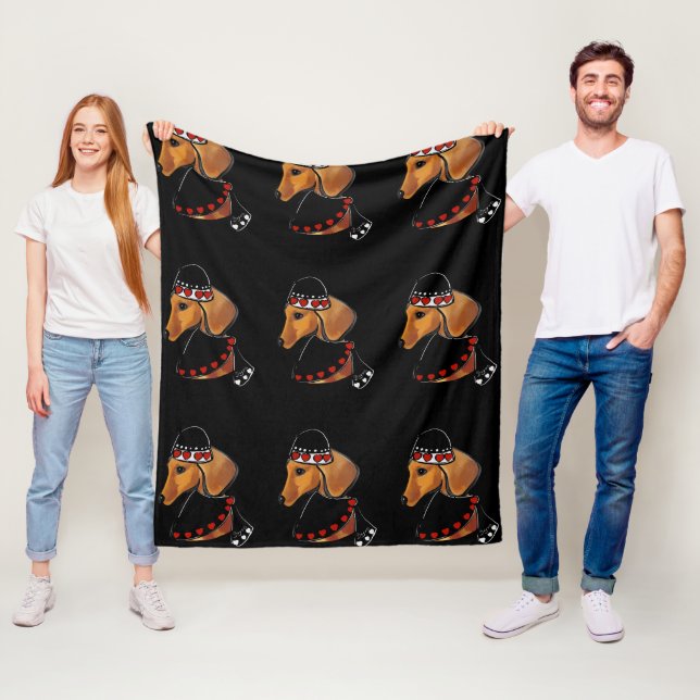 DACHSHUND         FLEECEDECKE (Beispiel)