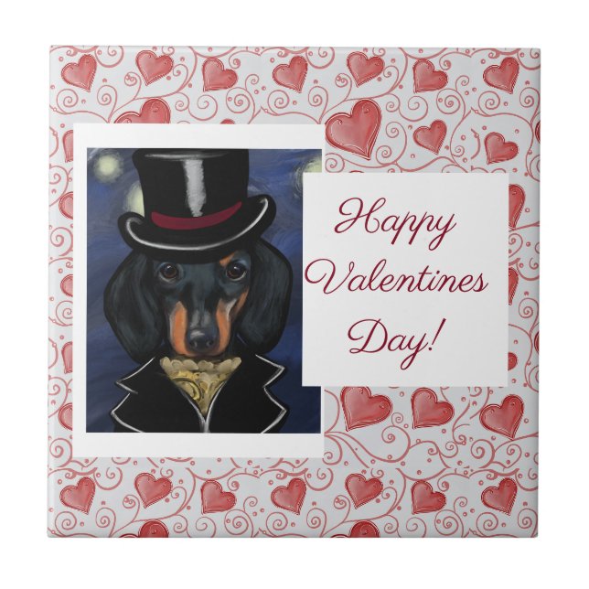 DACHSHUND        FLIESE (Vorderseite)