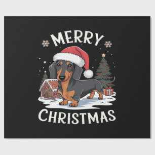 Dachshund Frohe Weihnachten Klassisches T-Shirt Geschenkpapier