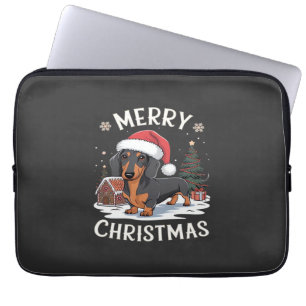 Dachshund Frohe Weihnachten Klassisches T-Shirt Laptopschutzhülle