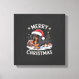 Dachshund Frohe Weihnachten Klassisches T-Shirt Leinwanddruck