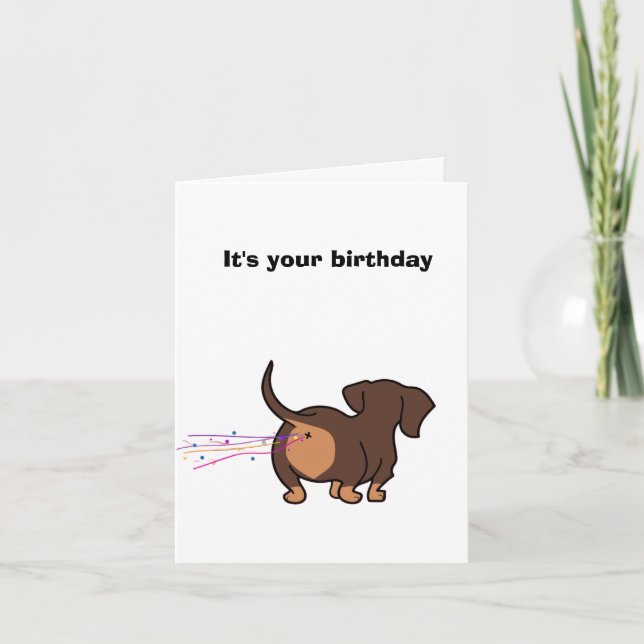 Dachshund Geburtstag Karte (Vorderseite)