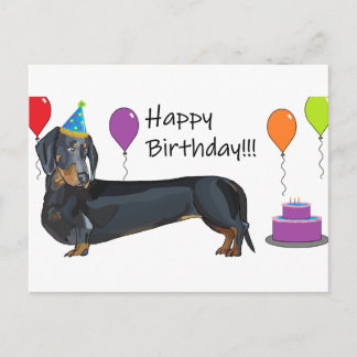 Dachshund Geburtstag Postkarte