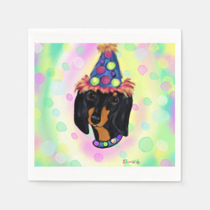 Dachshund-Geburtstag Serviette