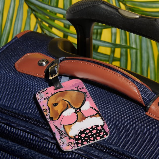 Dachshund   gepäckanhänger (Vorderseite Insitu 1)