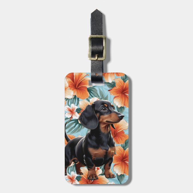 Dachshund-Gepäckanhänger Gepäckanhänger (Vorderseite vertikal)