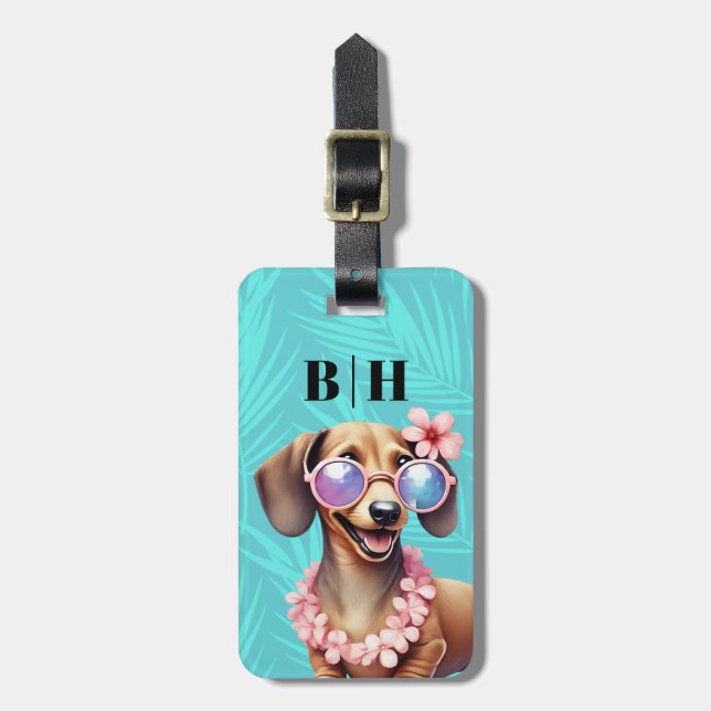 Dachshund-Gepäckanhänger Gepäckanhänger (Vorderseite vertikal)