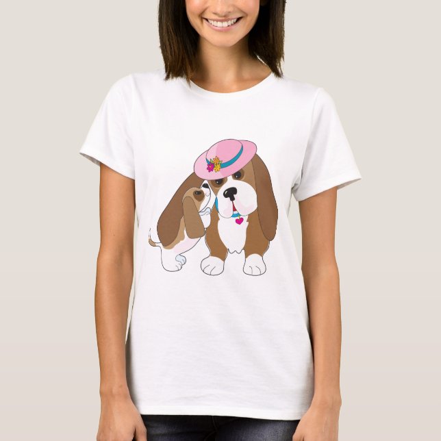 Dachshund-Gesprächs-Mama T-Shirt (Vorderseite)