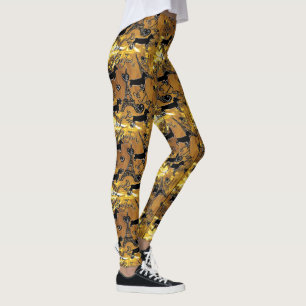 Dachshund Gold Leggings