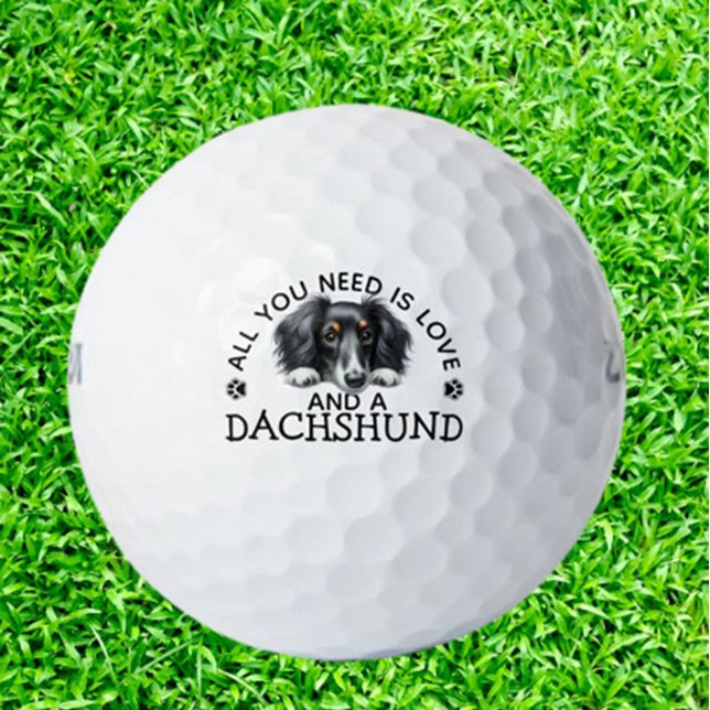 Dachshund Golf Balls Golfball (Bring joy to your game with Dachshund Golf Balls—unique, playful designs perfect for dog lovers.)