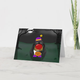 Dachshund Halloween Clown Karte