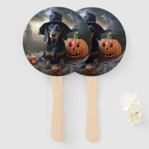 Dachshund Halloween Gruselig Fächer