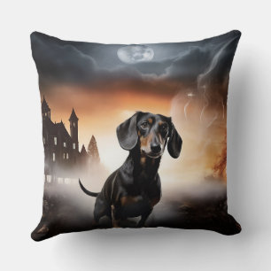 Dachshund Halloween Gruselig Kissen