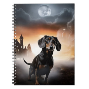 Dachshund Halloween Gruselig Notizblock