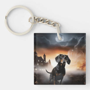 Dachshund Halloween Gruselig Schlüsselanhänger