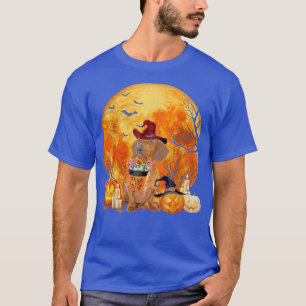 Dachshund Halloween Hexe Mond SüßigkeitenTrick T-Shirt