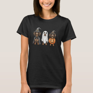 Dachshund Halloween Wiener Hund Kürbis Weenie Hexe T-Shirt