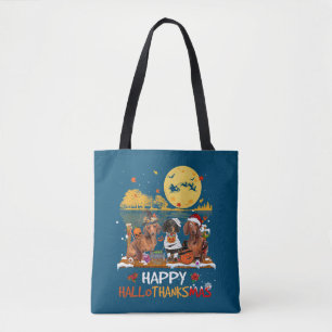 Dachshund Happy Hallothanksmas Halloween Thanksgiv