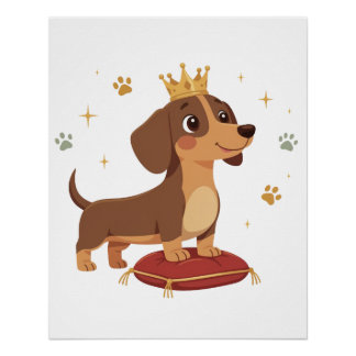 Dachshund Herzog Poster Süßer Wursthund Liebhaber