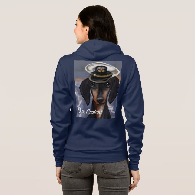 Dachshund Hoodie (Schwarz voll)