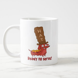 Dachshund Hot Dog Wortspiel Jumbo-Tasse