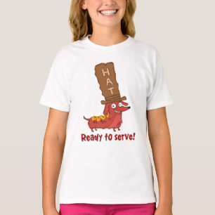 Dachshund Hot Dog Wortspiel T-Shirt