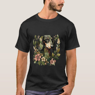 Dachshund Hund Botanische Natur Inspirierte Illust T-Shirt