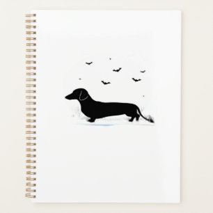 Dachshund Hund � Halloween Mond Silhouette Klassik Planer