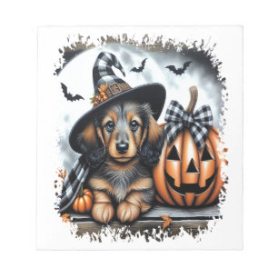 Dachshund Hund Halloween Notizblock