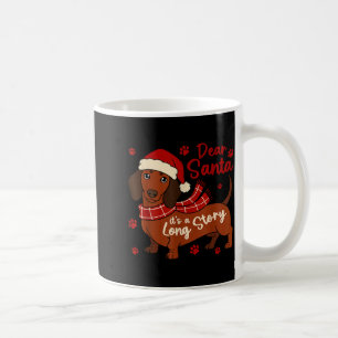 Dachshund Hund Lieber Santa Es Ist Eine Lange Gesc Kaffeetasse