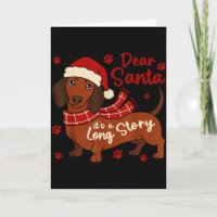 Dachshund Hund Lieber Santa Es Ist Eine Lange Gesc