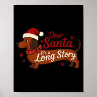 Dachshund Hund Lieber Santa Es Ist Eine Lange Lust