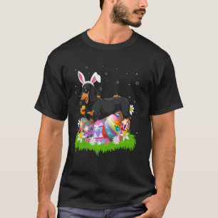 Dachshund Hund Ostereierjagd Hasenohren Ostersonnt T-Shirt