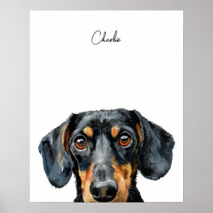Dachshund-Hund personalisierter Druck Poster