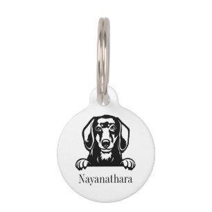 Dachshund-Hund personalisiertes Namensschild Haustiermarke